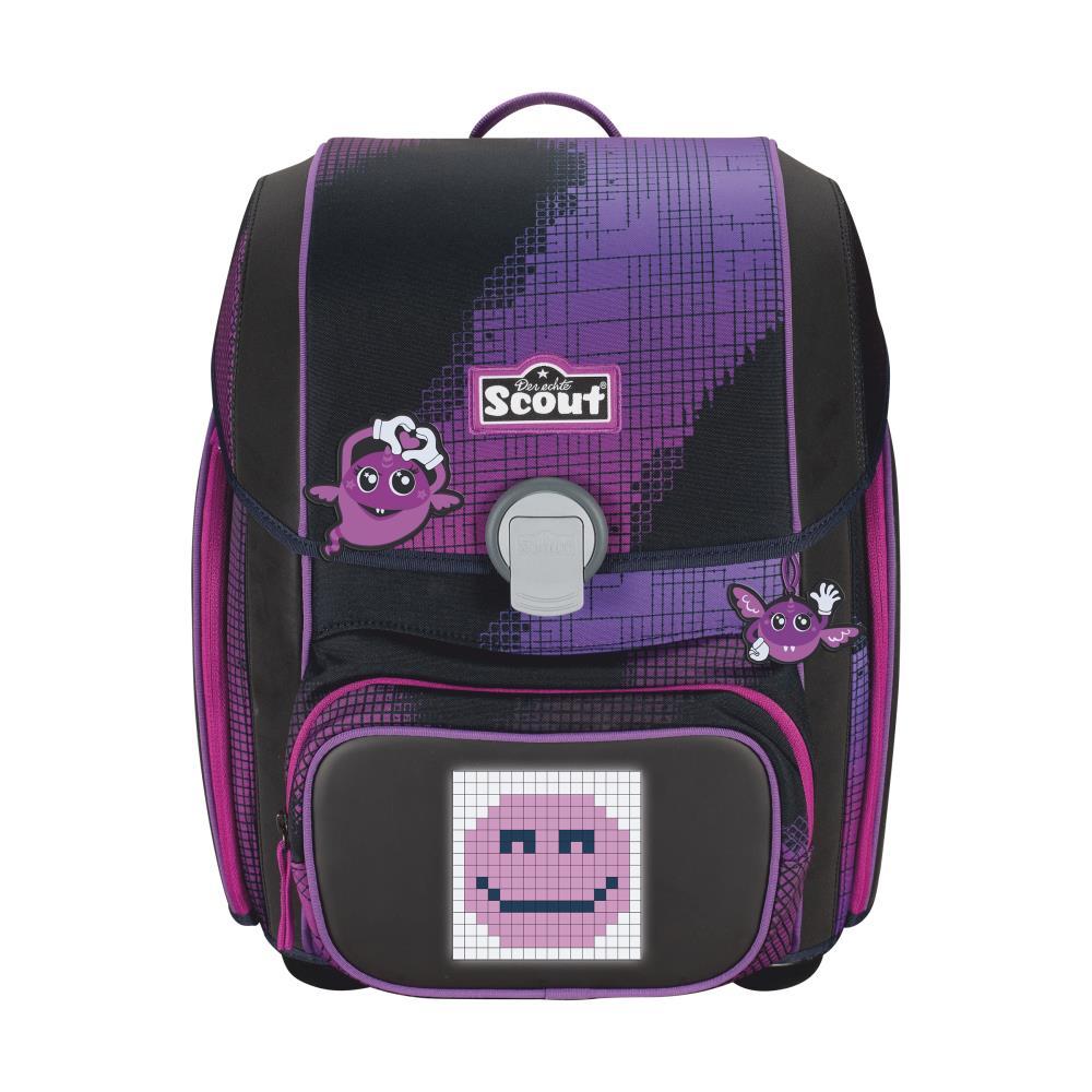 Scout Exklusiv Genius Movie Star Pink Pixel Schulranzen Set 5tlg.