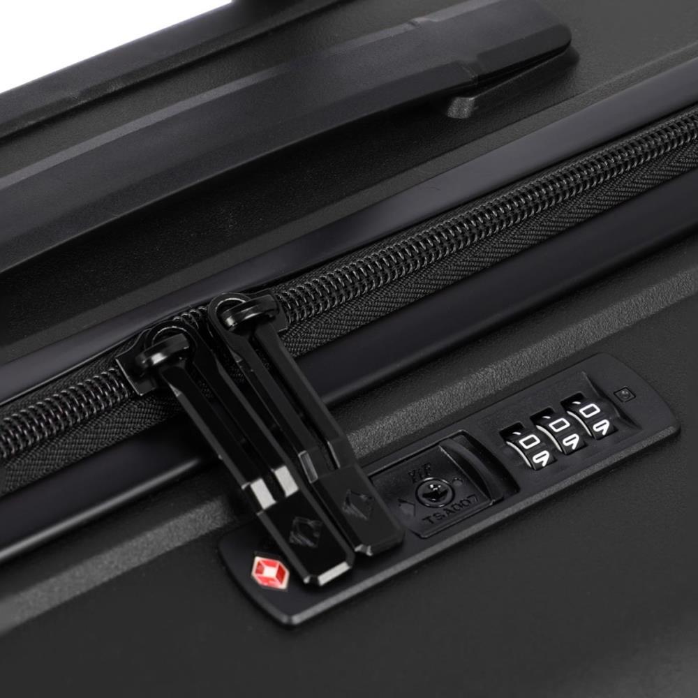 Travelite Trient Schwarz 4-Doppelrollen Trolley L 76cm