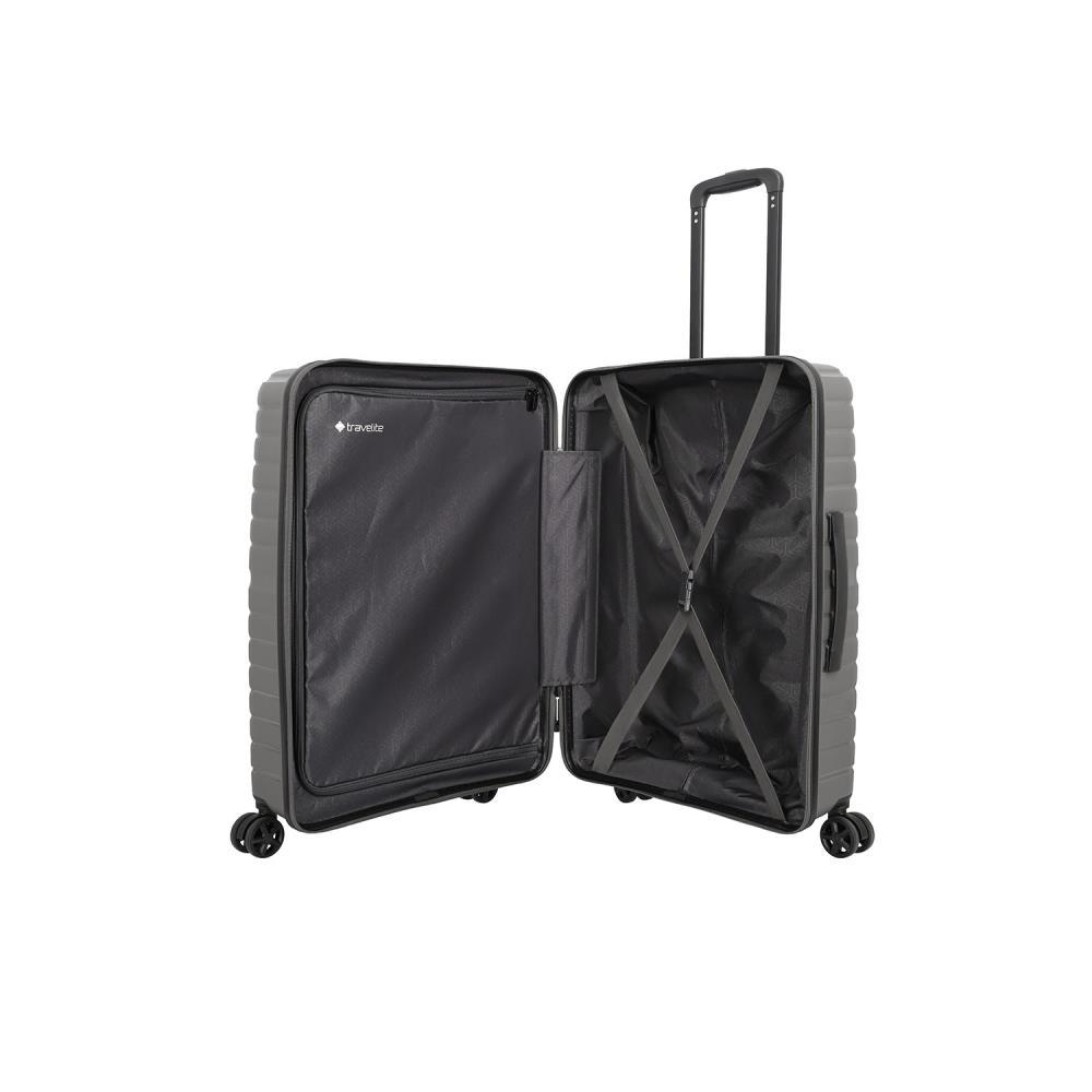 Travelite Trient Anthrazit 4-Doppelrollen Trolley M 66cm