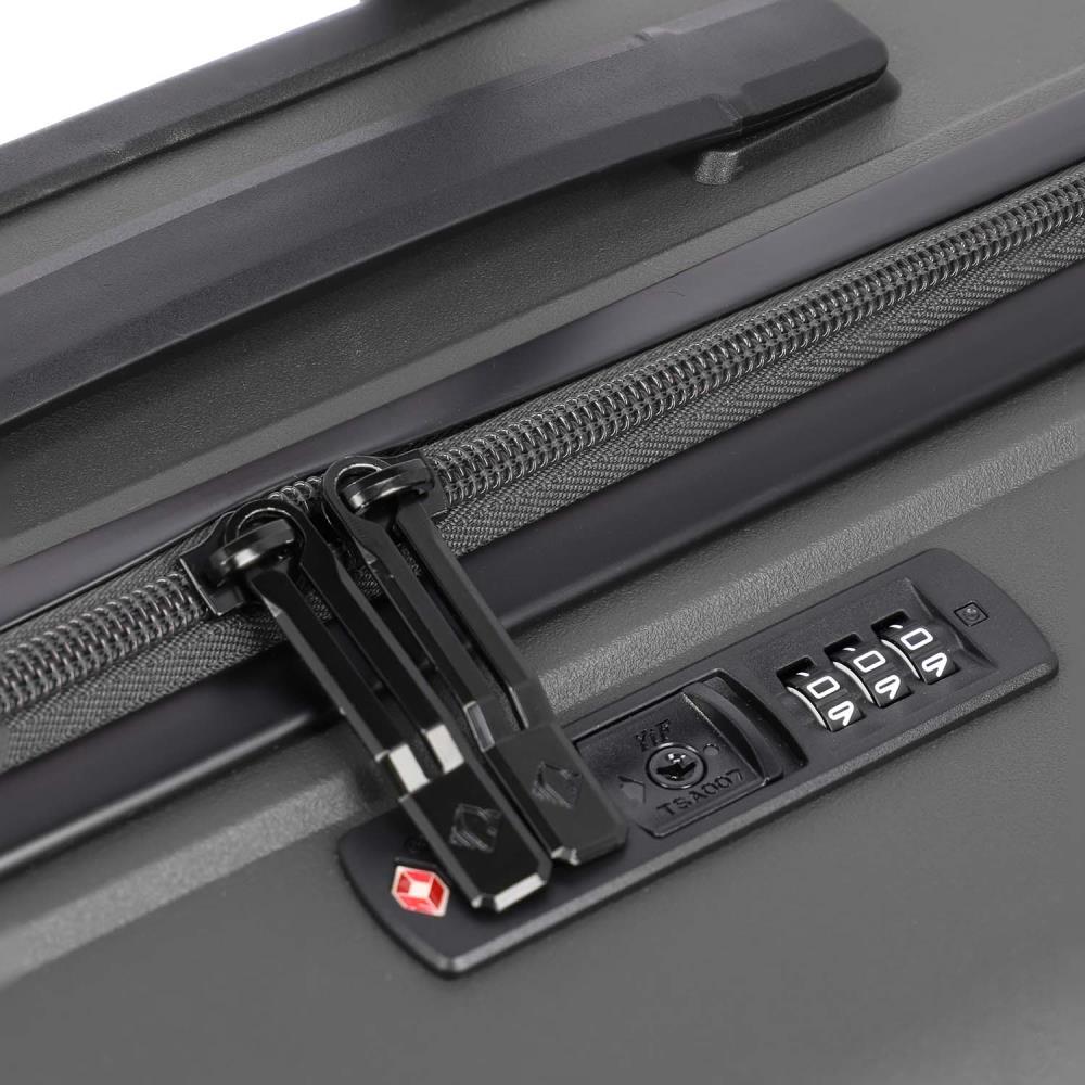 Travelite Trient Anthrazit 4-Doppelrollen Trolley M 66cm