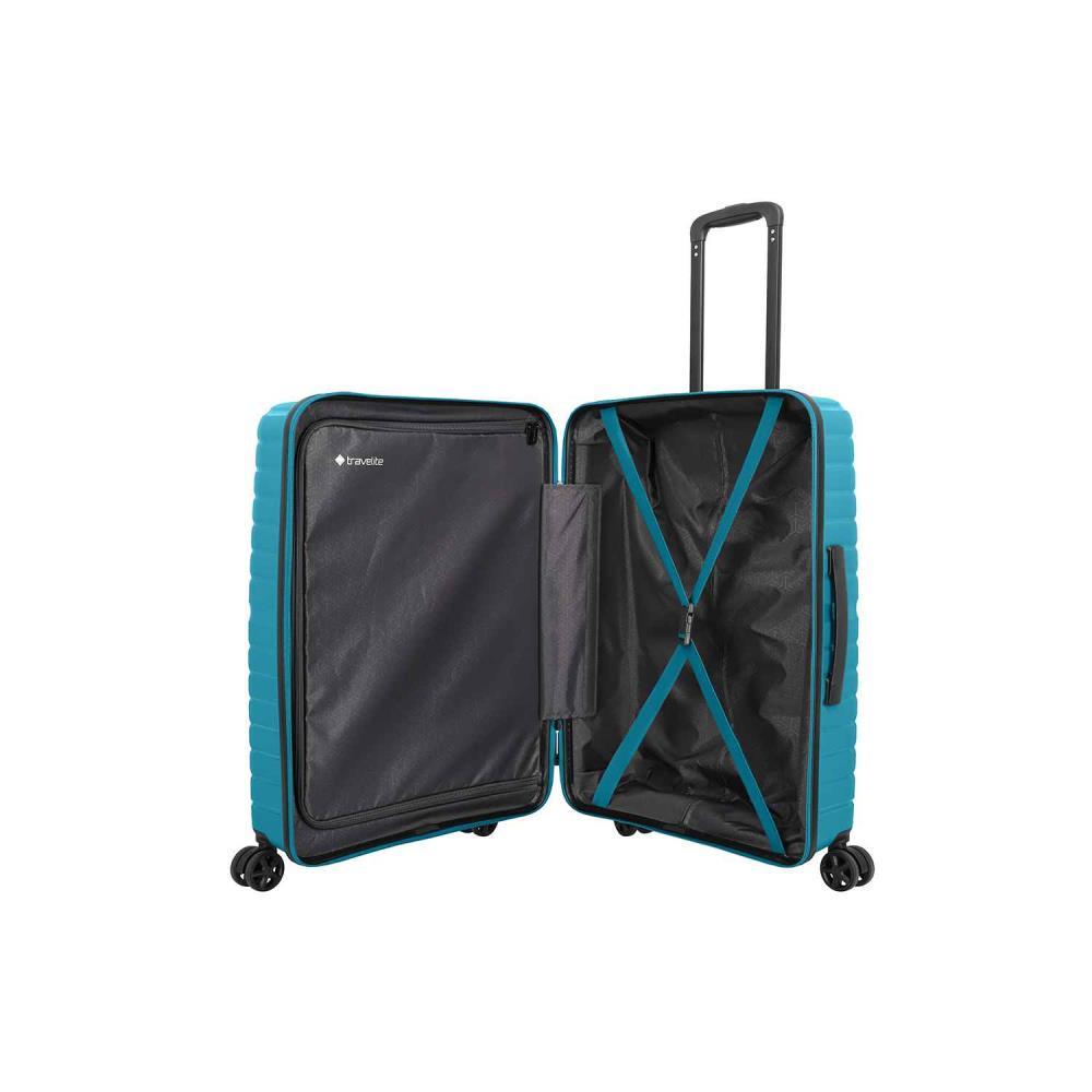 Travelite Trient Petrol 4-Doppelrollen Trolley M 66 cm