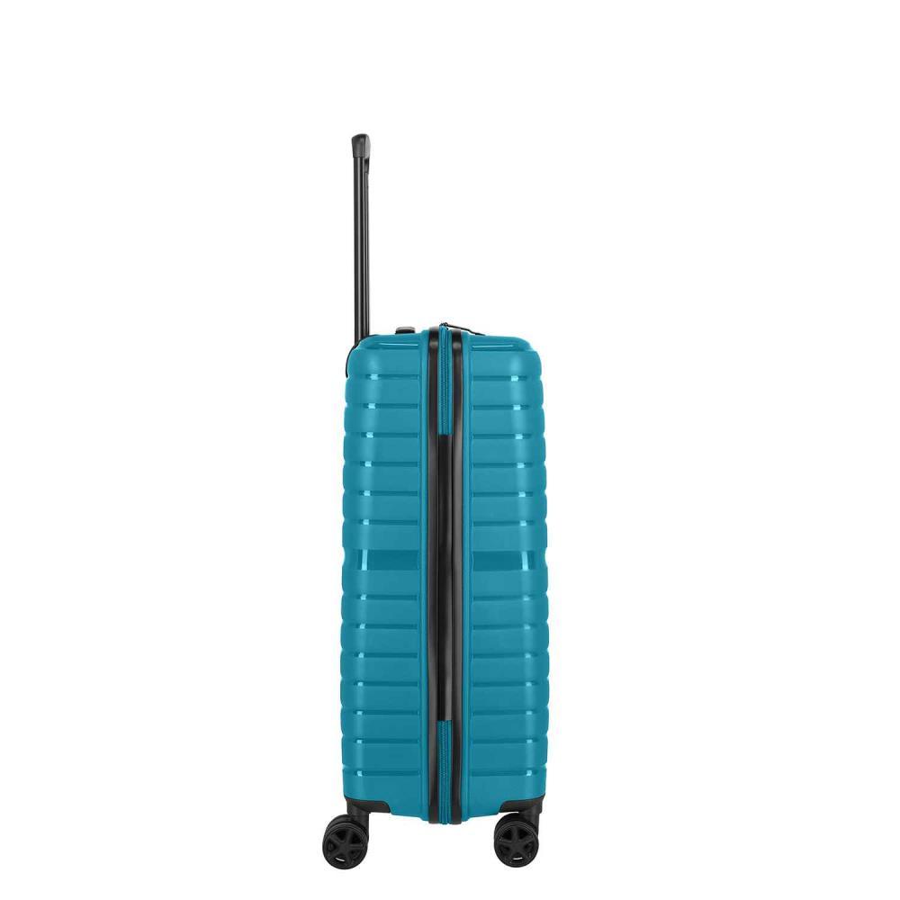 Travelite Trient Petrol 4-Doppelrollen Trolley M 66 cm