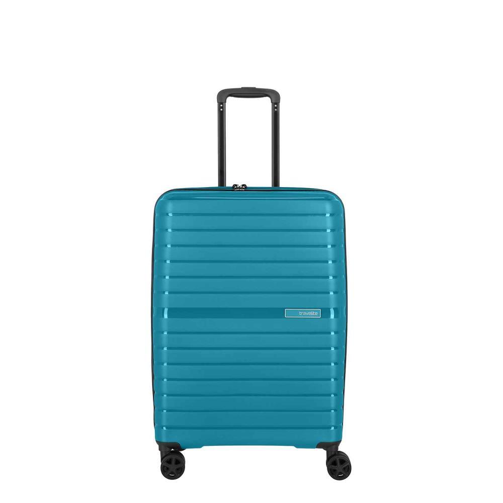 Travelite Trient Petrol 4-Doppelrollen Trolley M 66 cm