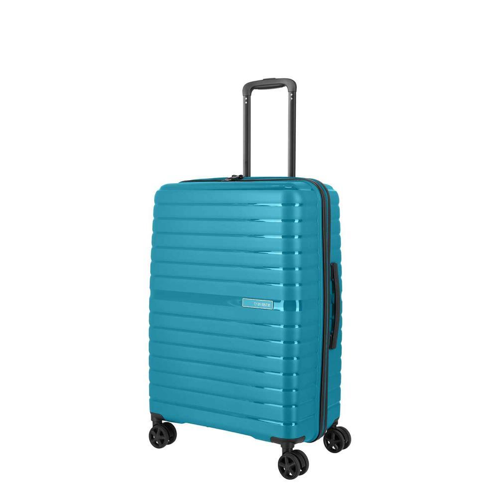 Travelite Trient Petrol 4-Doppelrollen Trolley M 66 cm