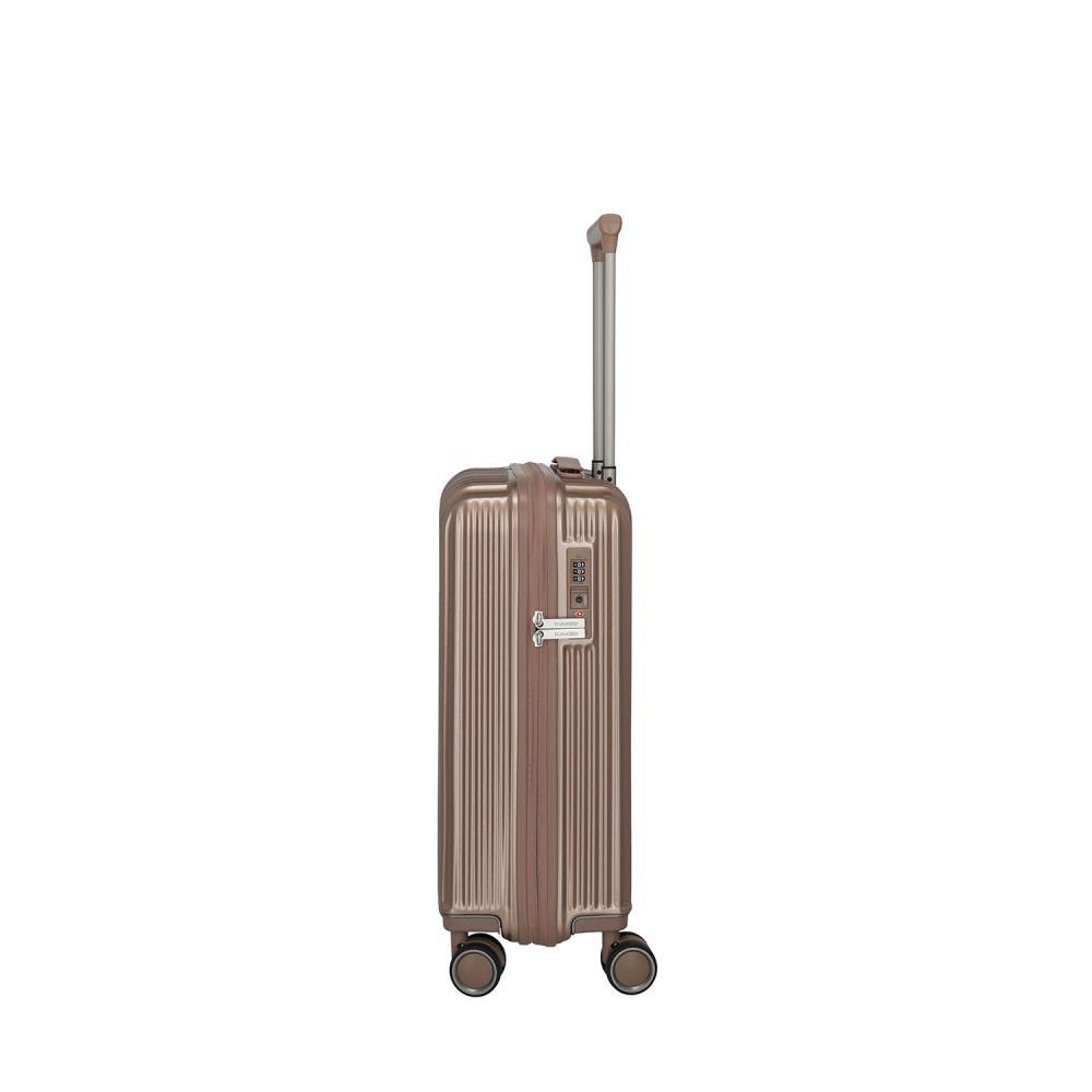 Travelite Paros Cappuccino 4-Doppelrollen Trolley S 55 cm