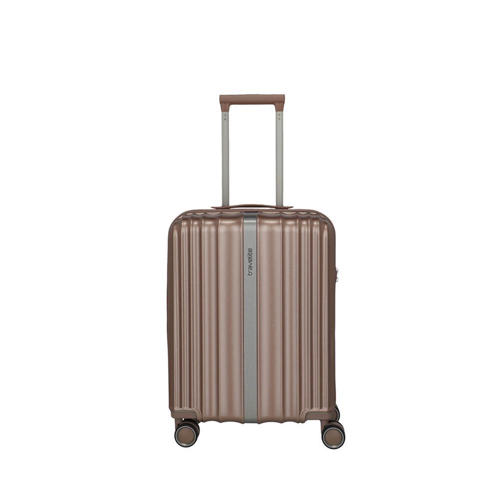 Travelite Paros Cappuccino 4-Doppelrollen Trolley S 55 cm