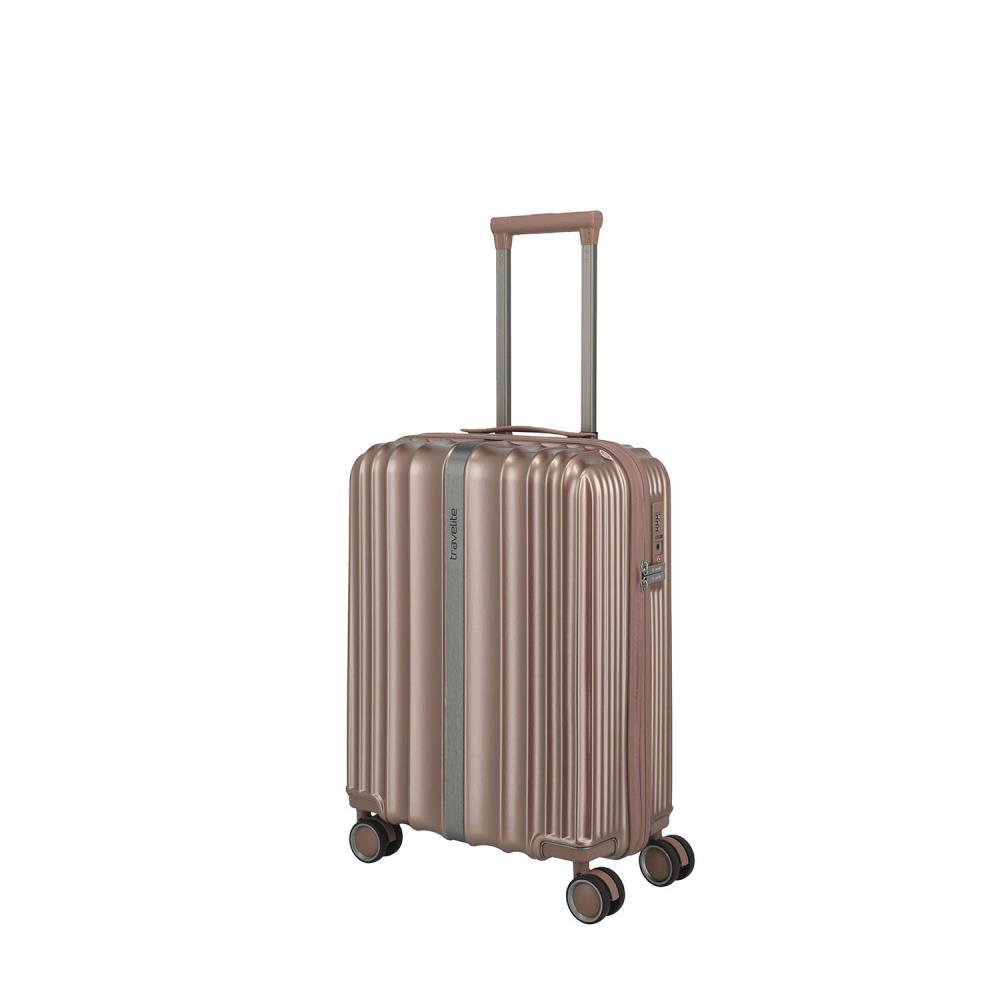 Travelite Paros Cappuccino 4-Doppelrollen Trolley S 55 cm
