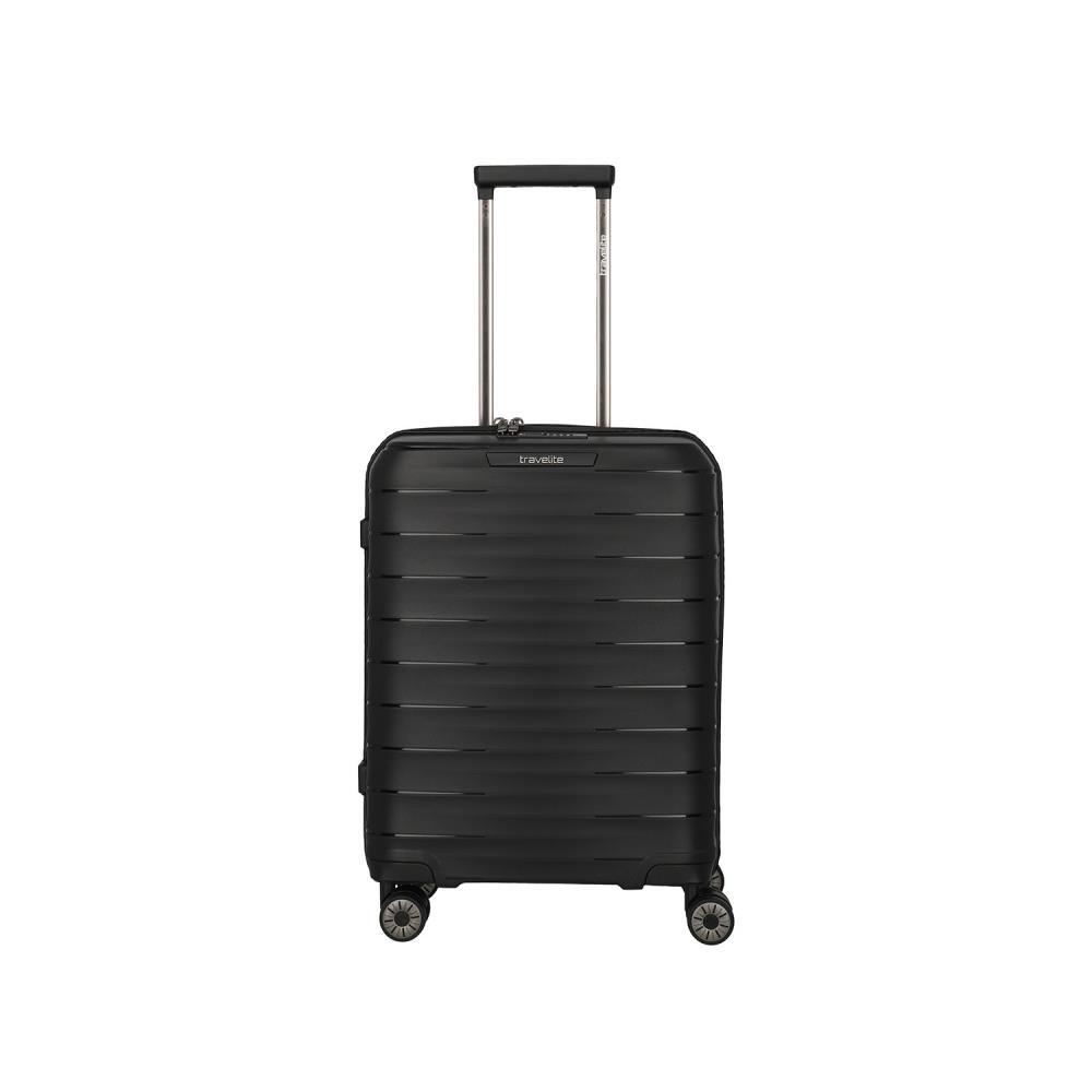Travelite Mooby Schwarz 4-Doppelrollen Trolley S 55cm