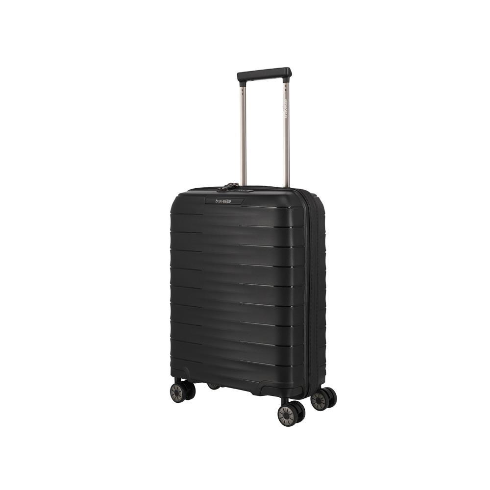 Travelite Mooby Schwarz 4-Doppelrollen Trolley S 55cm