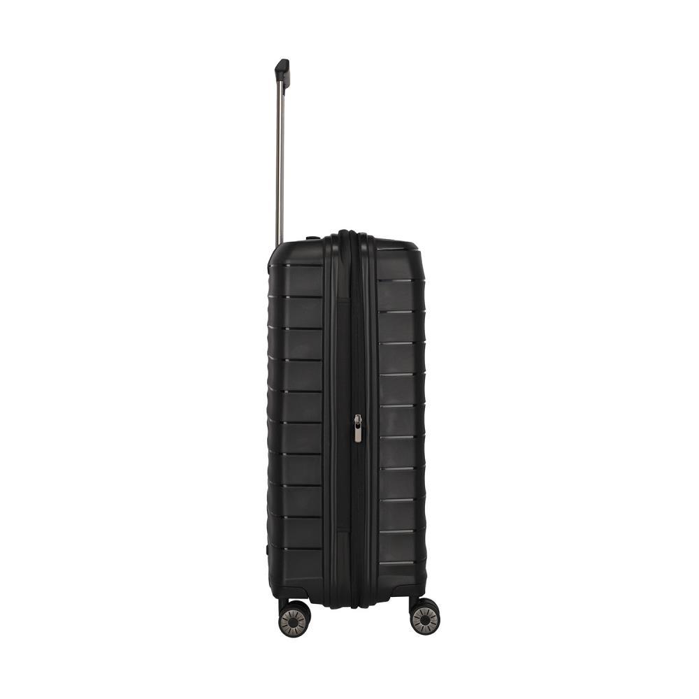 Travelite Mooby Schwarz 4-Doppelrollen Trolley M 66cm