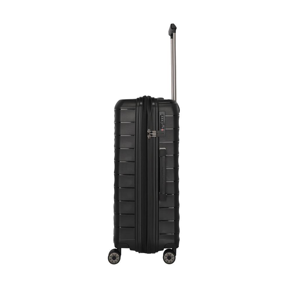 Travelite Mooby Schwarz 4-Doppelrollen Trolley M 66cm