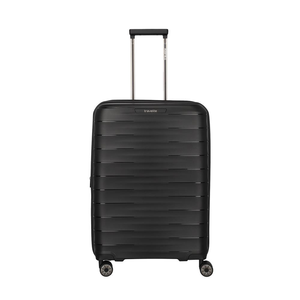 Travelite Mooby Schwarz 4-Doppelrollen Trolley M 66cm
