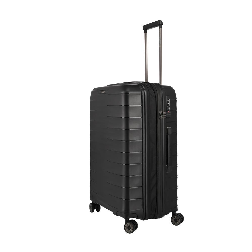 Travelite Mooby Schwarz 4-Doppelrollen Trolley M 66cm
