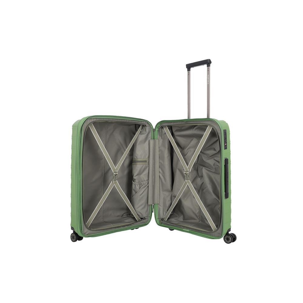 Travelite Mooby Grün 4-Doppelrollen Trolley M 66cm