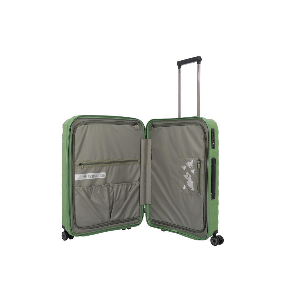 Travelite Mooby Grün 4-Doppelrollen Trolley M 66cm