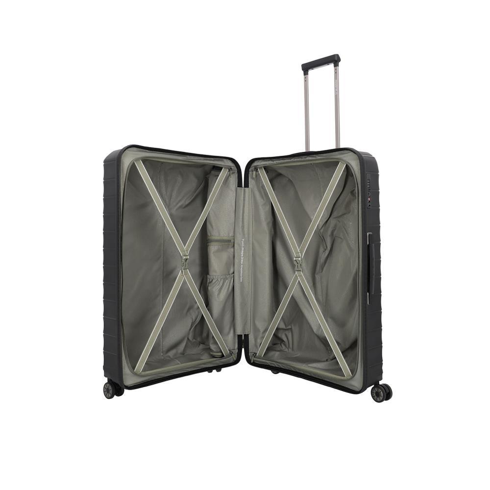 Travelite Mooby Schwarz 4-Doppelrollen Trolley L 77cm