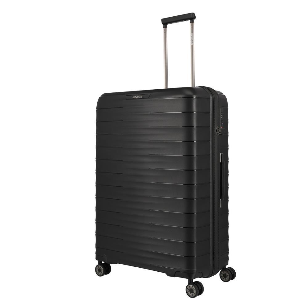 Travelite Mooby Schwarz 4-Doppelrollen Trolley L 77cm