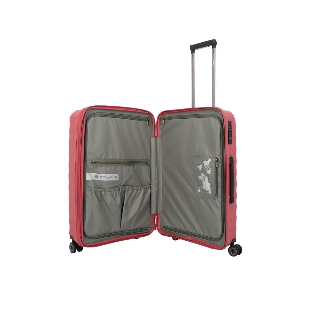 Travelite Mooby Rot 4-Doppelrollen Trolley L 77cm