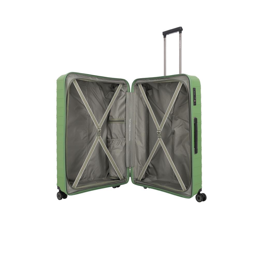 Travelite Mooby Grün 4-Doppelrollen Trolley L 77cm