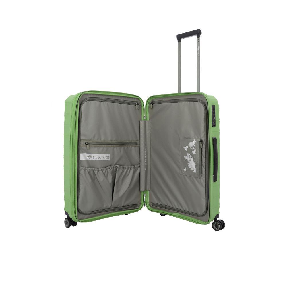 Travelite Mooby Grün 4-Doppelrollen Trolley L 77cm