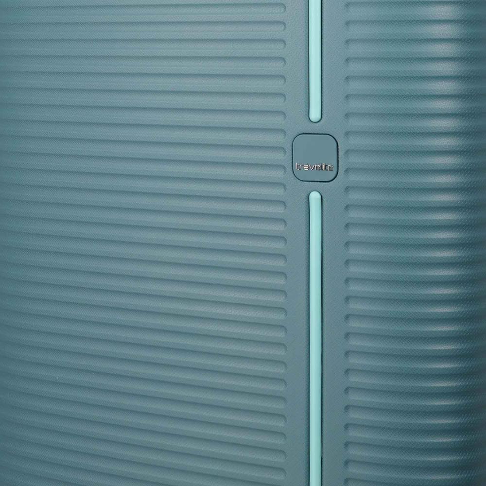 Travelite Roomer Trunk Aqua 4-Doppelrollen Trolley M 66cm