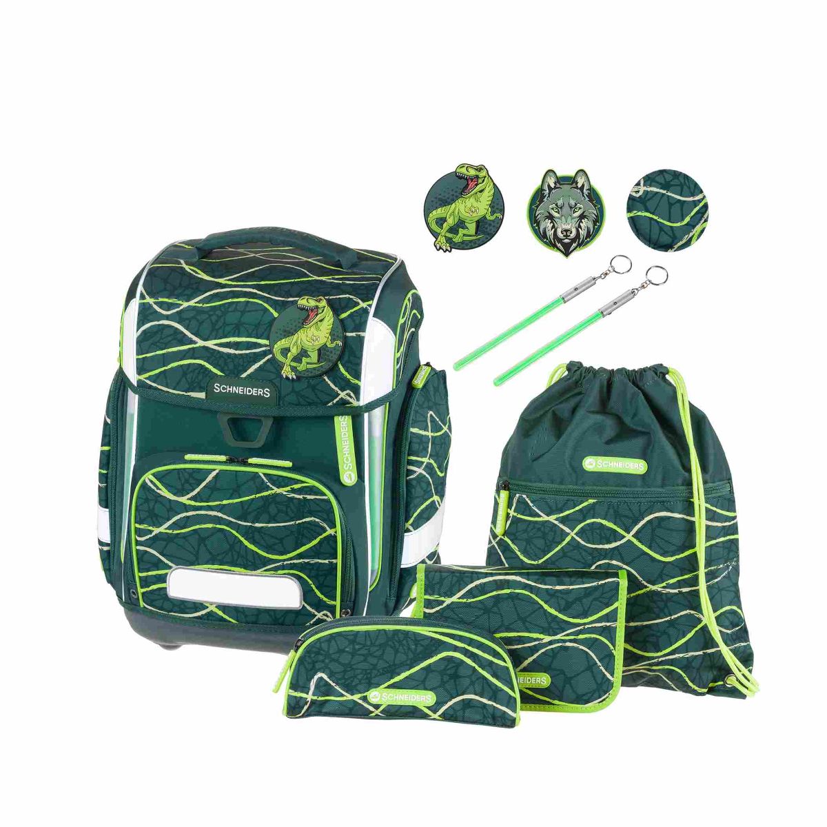 Schneiders Ergolite Jungle Schulranzen Set 9tlg.