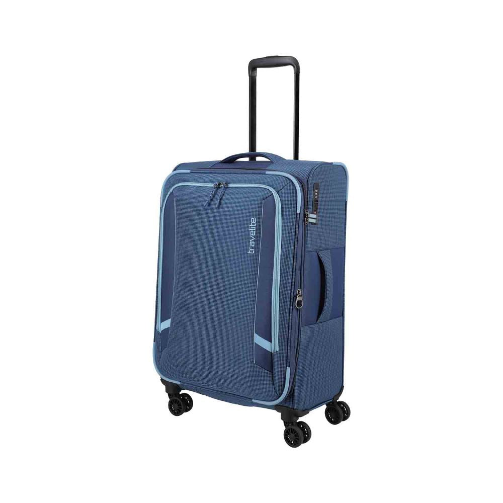 Travelite Corsiica Blue 4 Doppelrollen Trolley M 67 cm