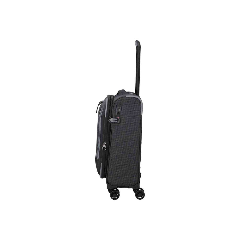Travelite Corsiica Black 4 Doppelrollen Trolley S 55 cm