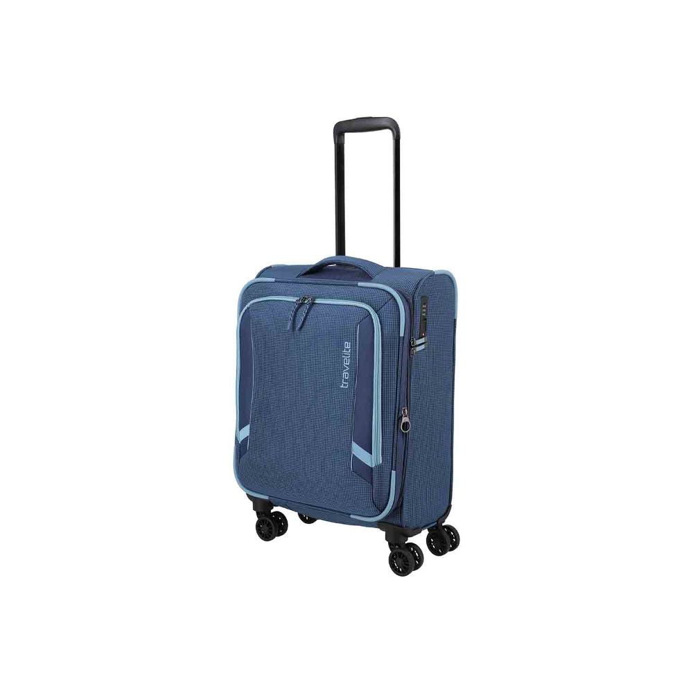 Travelite Corsiica Blue 4 Doppelrollen Trolley S 55 cm