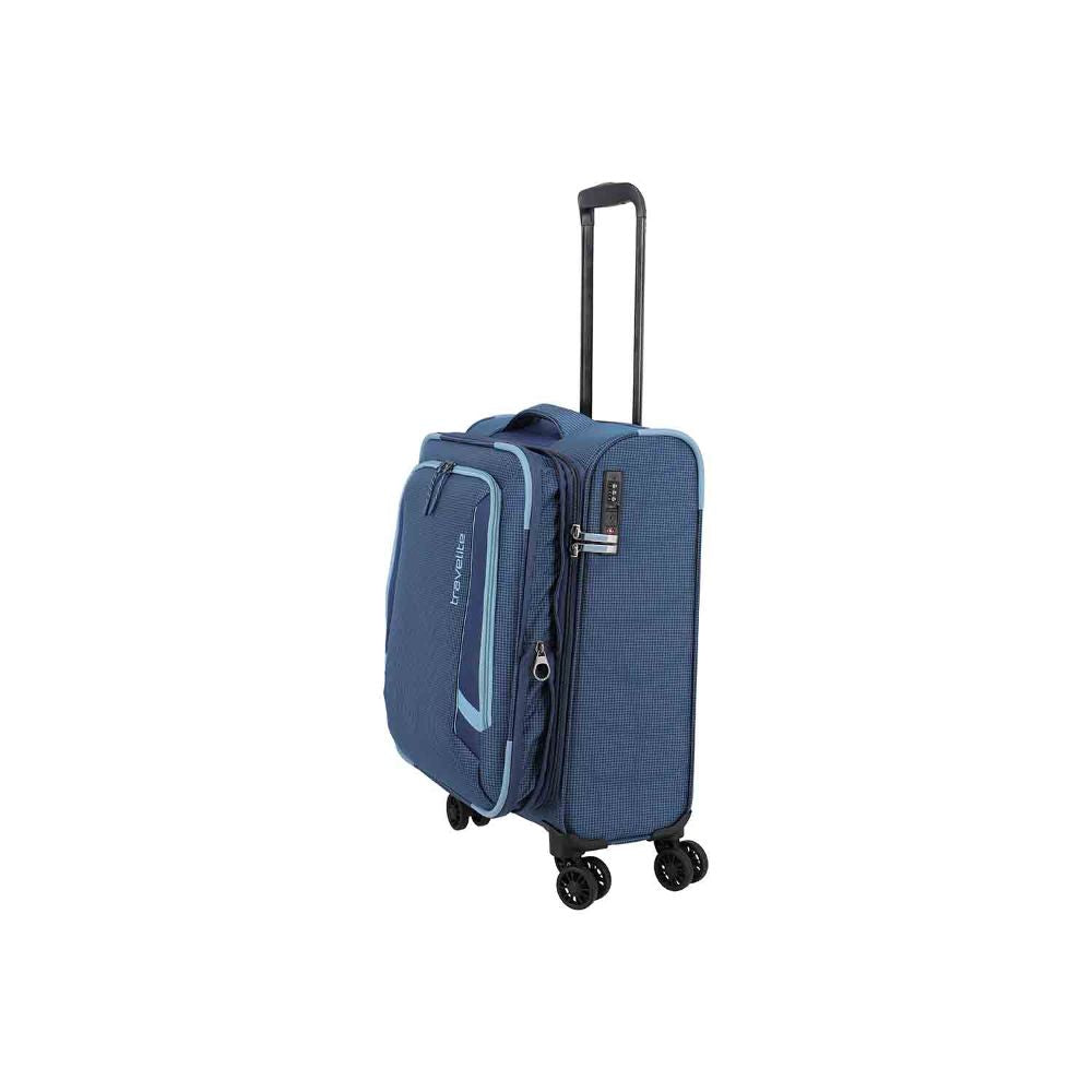 Travelite Corsiica Blue 4 Doppelrollen Trolley S 55 cm