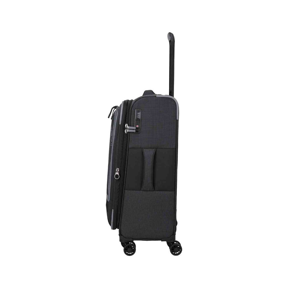 Travelite Corsiica Black 4 Doppelrollen Trolley M 67 cm