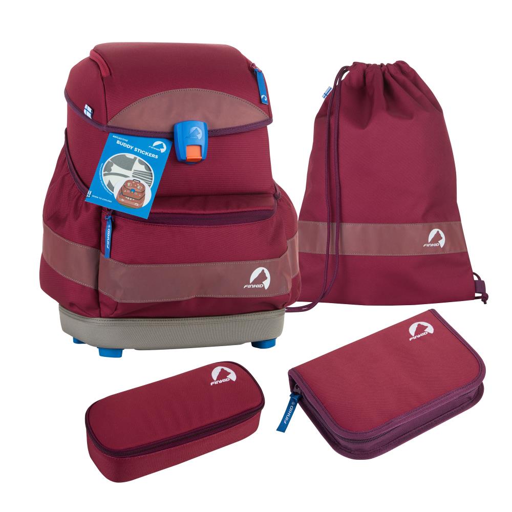 Finkid Buddy Eko Sport Wild Berry Purple Schulrucksack Set 4tlg.