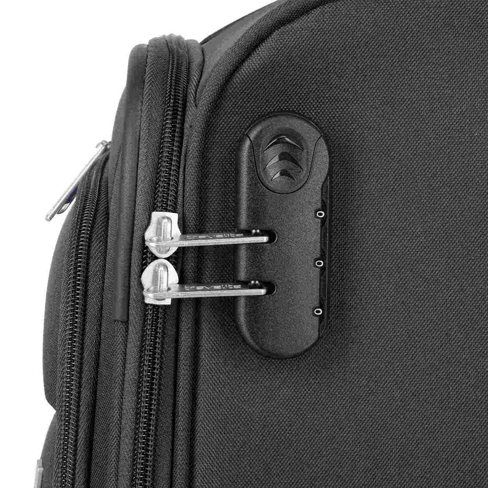 Travelite Priego Anthacite 4 Doppelrollen Trolley S 55 cm