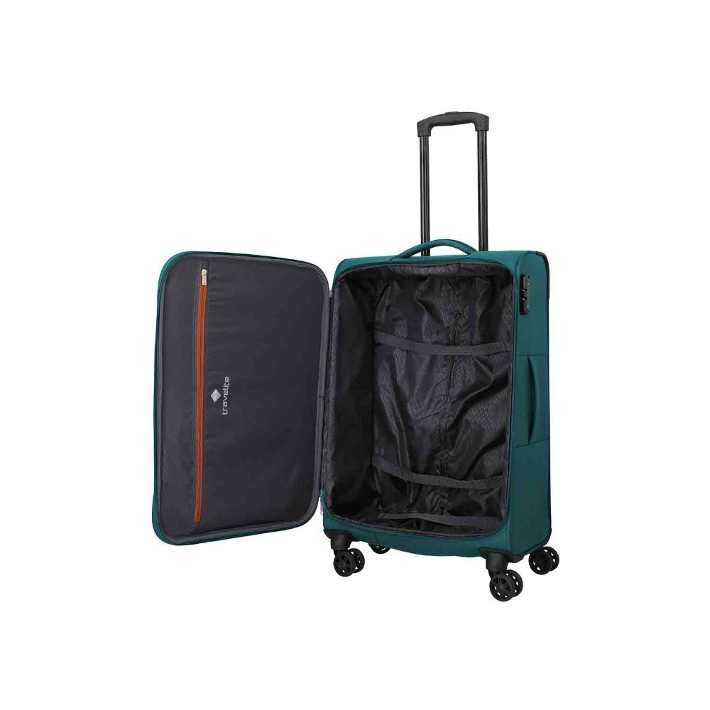 Travelite Priego Petrol 4 Doppelrollen Trolley M 66 cm
