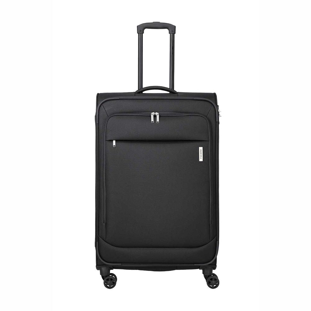 Travelite Priego Anthracite 4 Doppelrollen Trolley L 77 cm