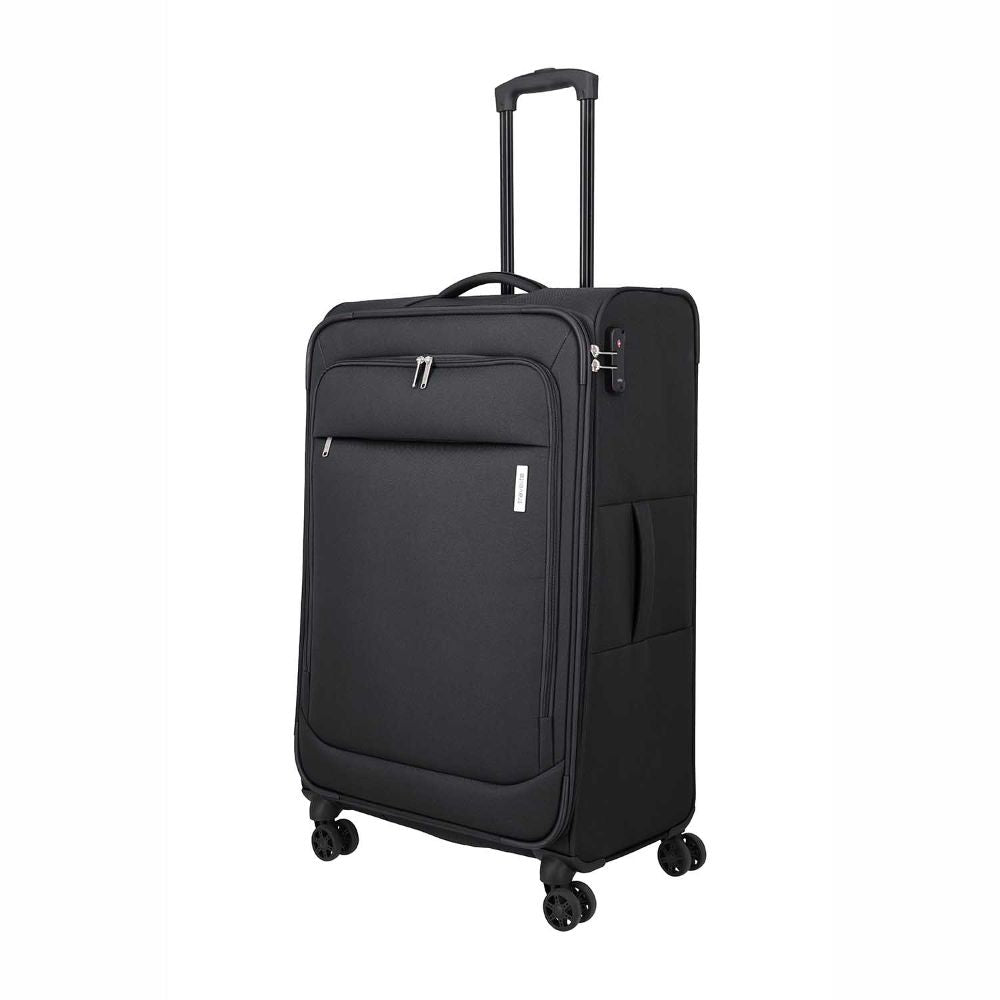 Travelite Priego Anthracite 4 Doppelrollen Trolley L 77 cm