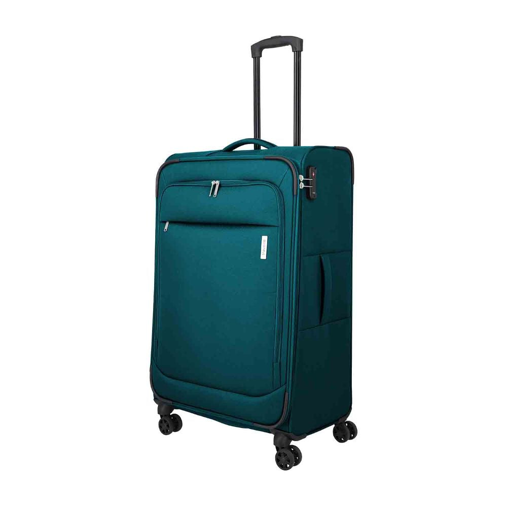 Travelite Priego Petrol 4 Doppelrollen Trolley L 77 cm