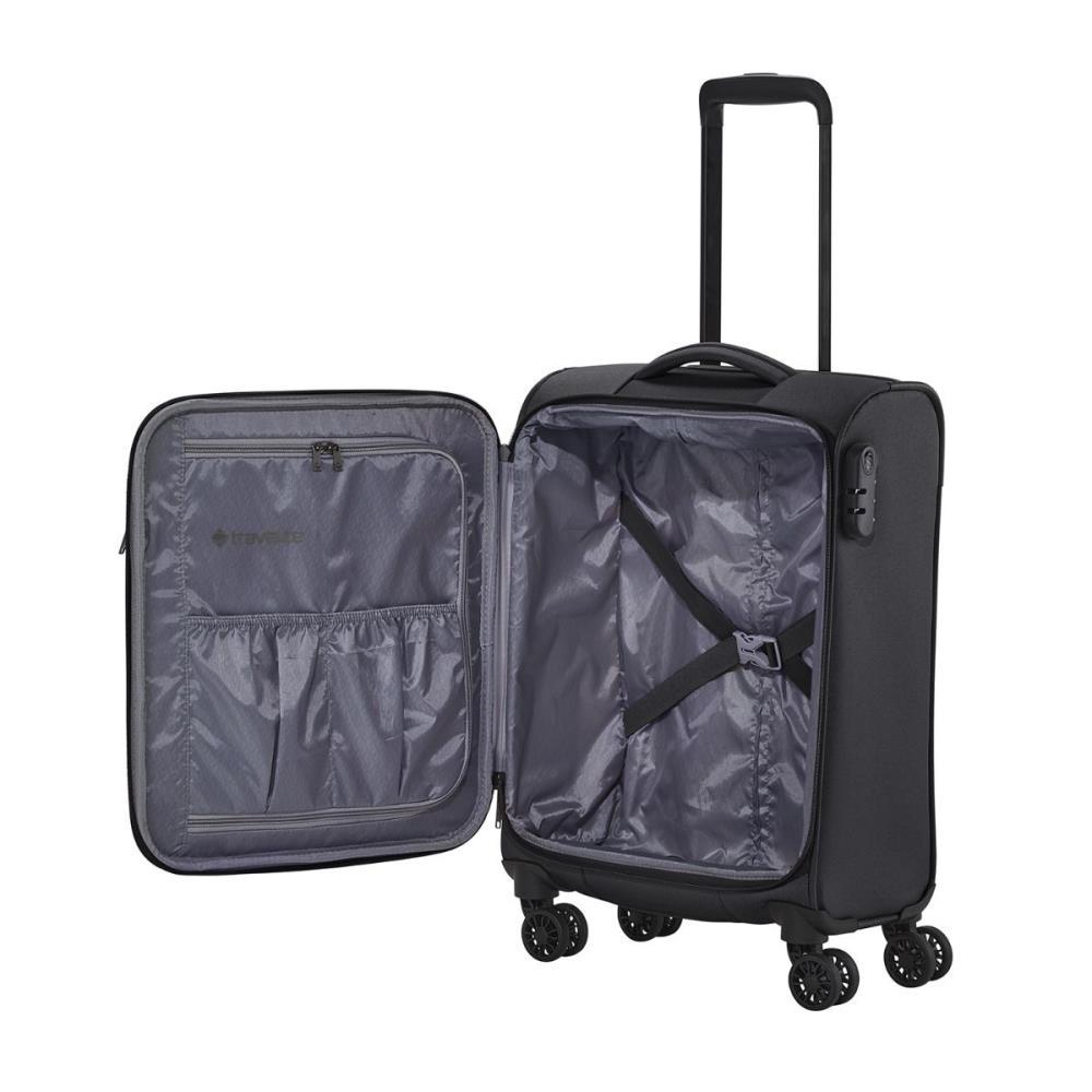 Travelite Croatia Anthrazit 4-Rollen Trolley S 55 cm