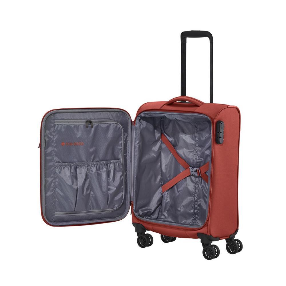 Travelite Croatia Koralle 4-Rollen Trolley S 55 cm