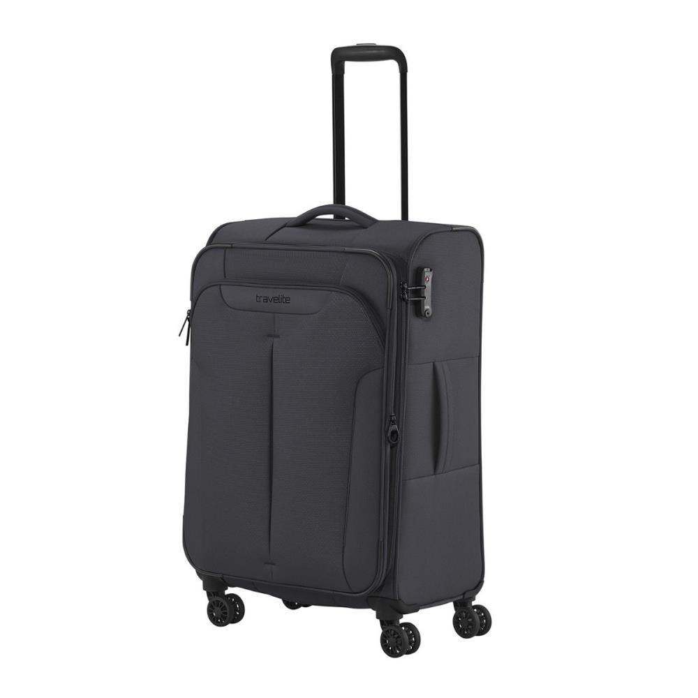 Travelite Croatia Anthrazit 4-Rollen Trolley M 67 cm