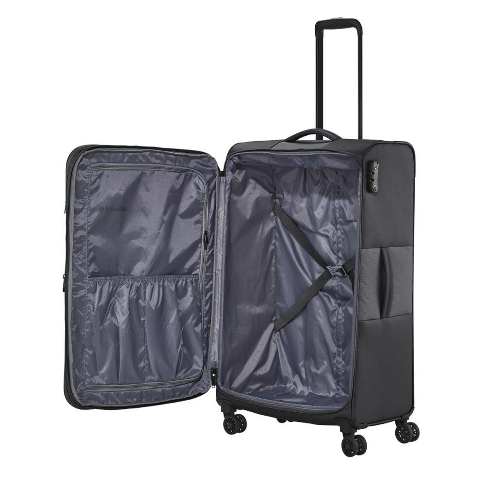 Travelite Croatia Anthrazit 4-Rollen Trolley L 77 cm
