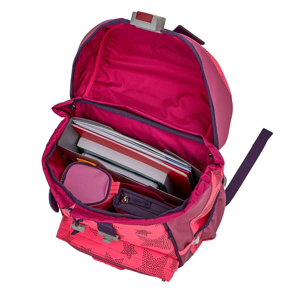 DerDieDas ErgoFlex SUPERFLASH Neon Star Schulrucksack Set 5tlg.