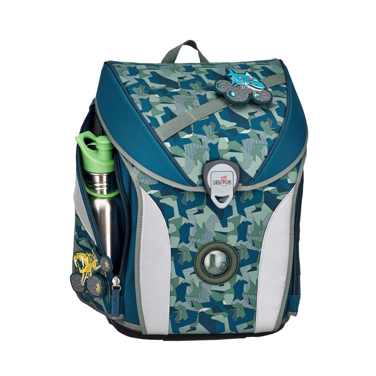 DerDieDas ErgoFlex MAX BUTTONS Monster Truck Schulranzen Set 5tlg.