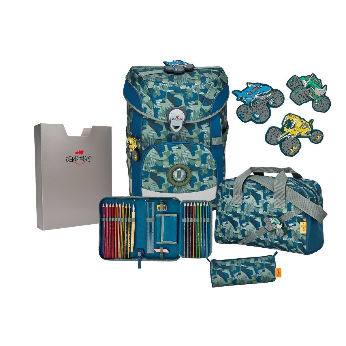 DerDieDas ErgoFlex EASY Monster Truck Schulranzen 5tlg.