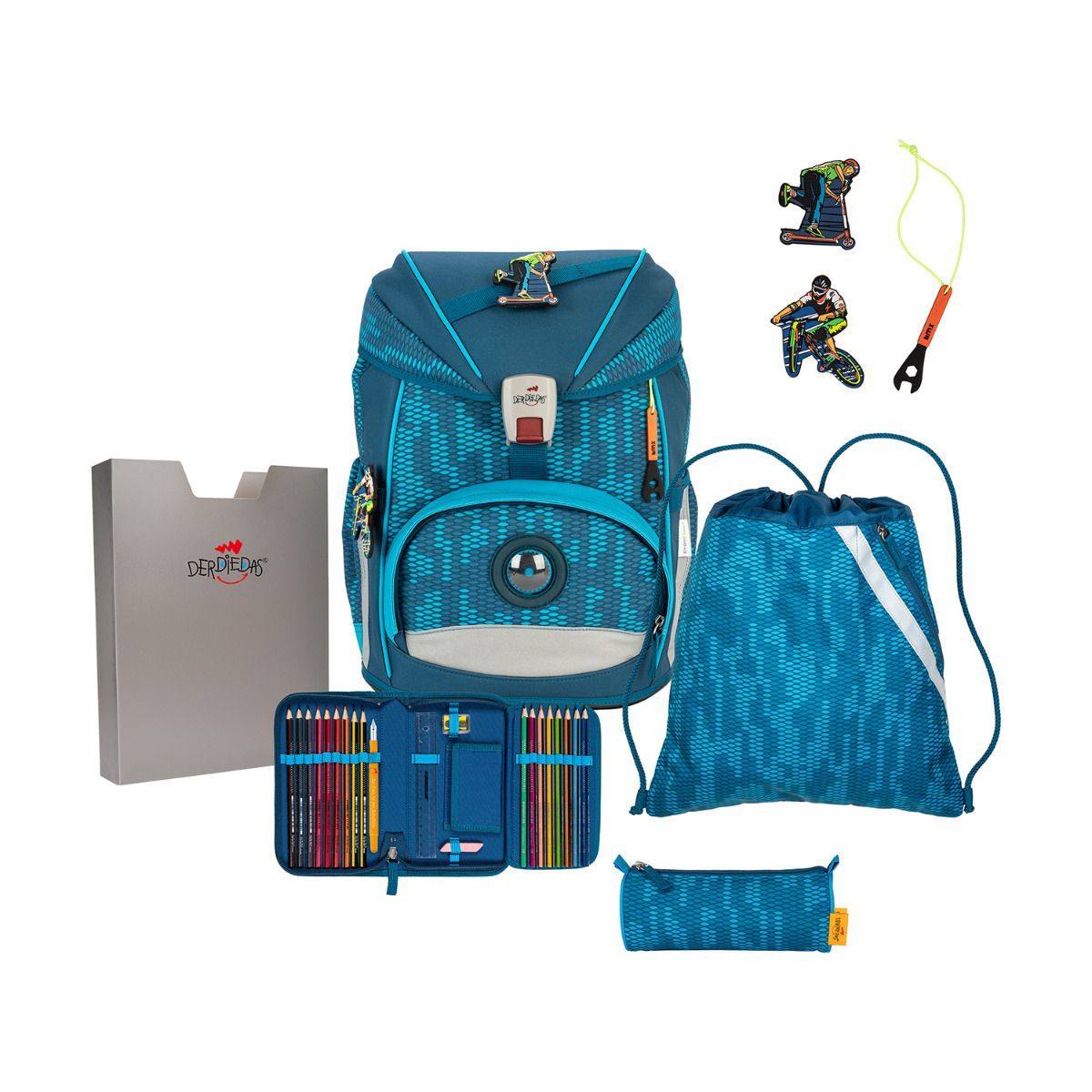 DerDieDas ErgoFlex Trendsport Schulrucksack Set 5tlg.