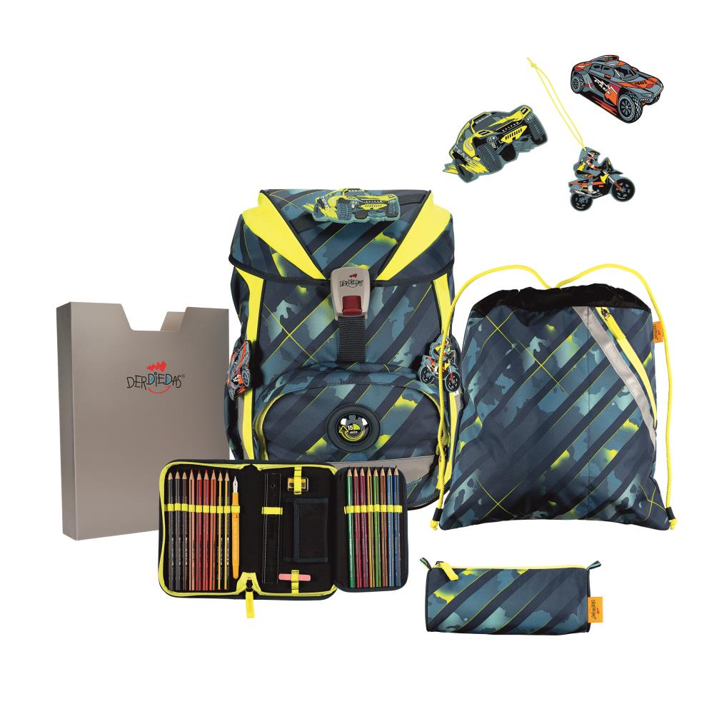 DerDieDas ErgoFlex Speed Challenge Schulrucksack Set 5tlg.