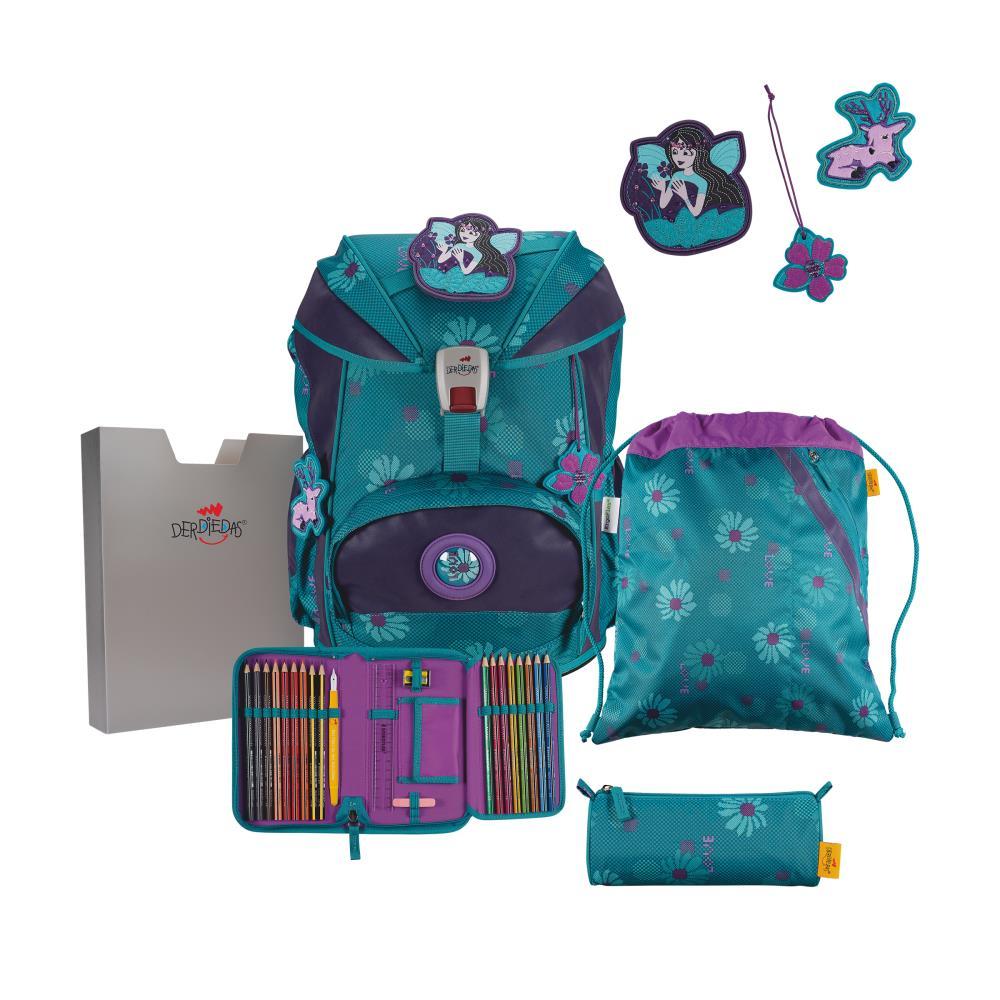 DerDieDas ErgoFlex SUPERFLASH Limited Edition Fairy Flower Schulrucksack Set 5tlg.