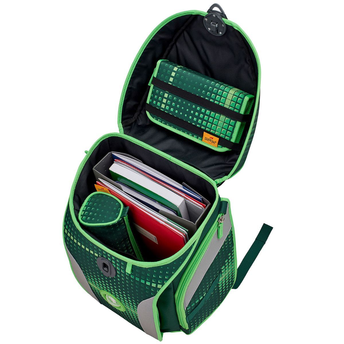 DerDieDas ErgoFlex MAX Soccer Green Schulranzen Set 5tlg.