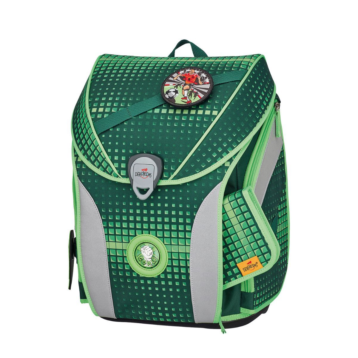 DerDieDas ErgoFlex MAX Soccer Green Schulranzen Set 5tlg.