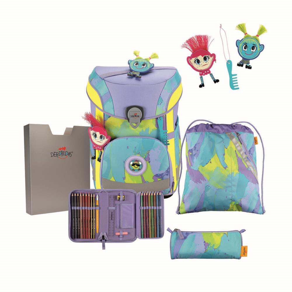 DerDieDas ErgoFlex Easy Hippie Hair Schulranzen Set 5tlg.
